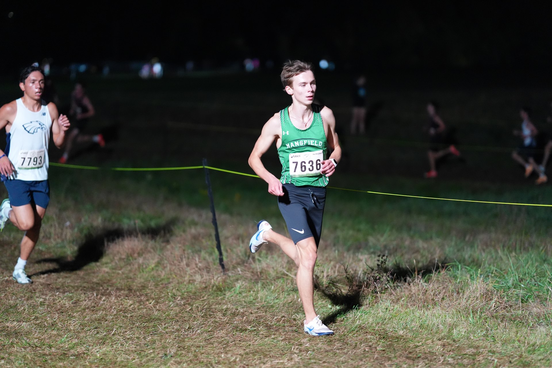 Nikita Cherapukha rounds the bend on his way to leading Mansfield home.