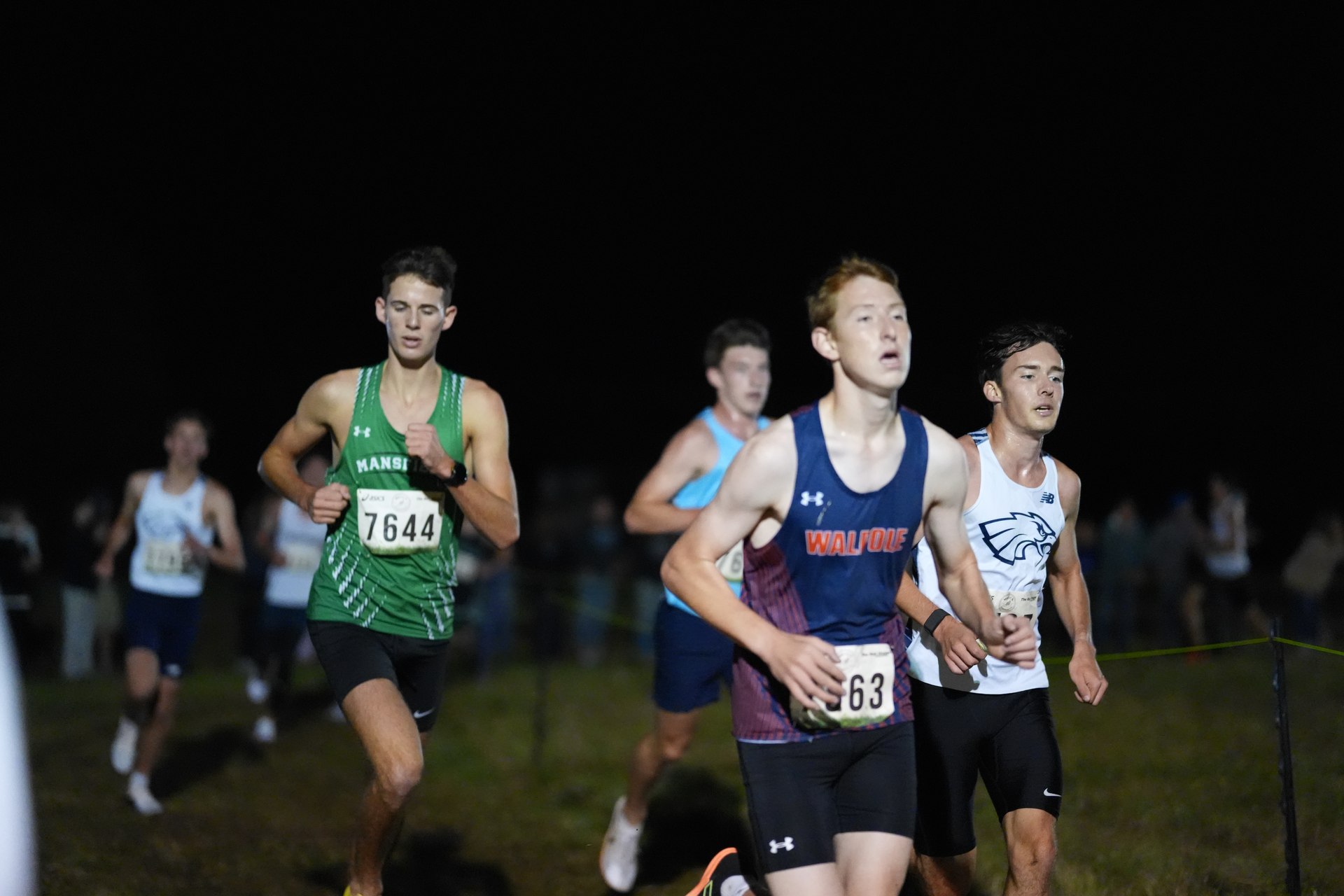 Walter Stock comes back into the light with the pack.