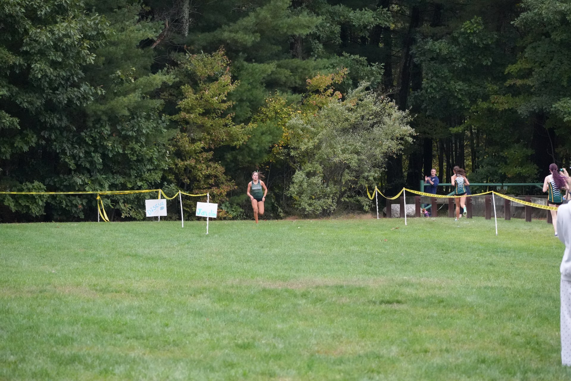 A Mansfield runner on the approach to the finish.