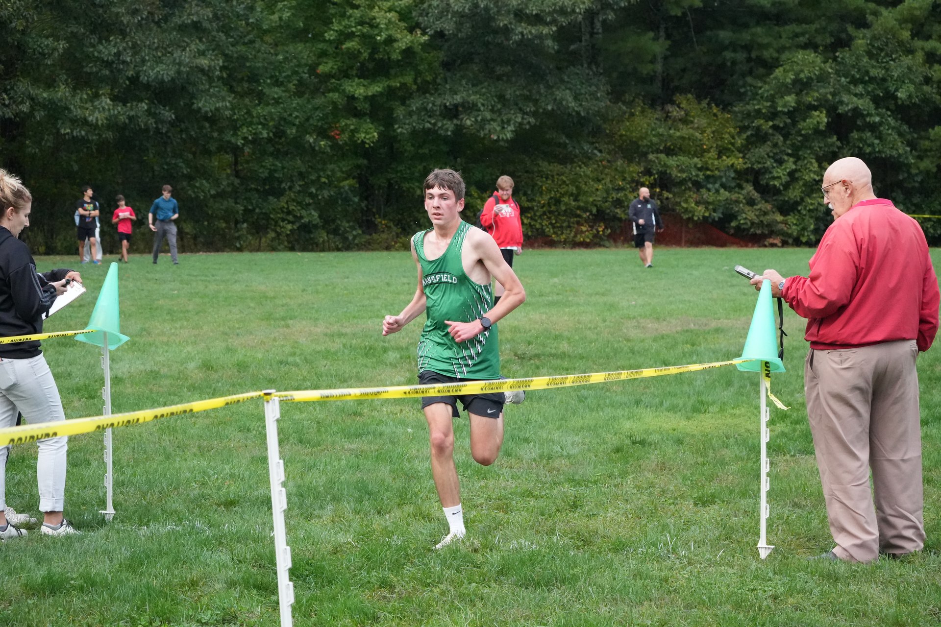 Another Mansfield runner approaching the line.